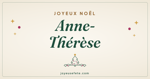 Image « Joyeux Noël Anne-Thérèse » au format large