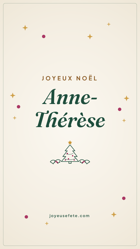 Image « Joyeux Noël Anne-Thérèse » au format story