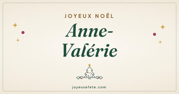 Image « Joyeux Noël Anne-Valérie » au format large