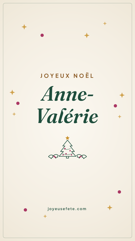 Image « Joyeux Noël Anne-Valérie » au format story