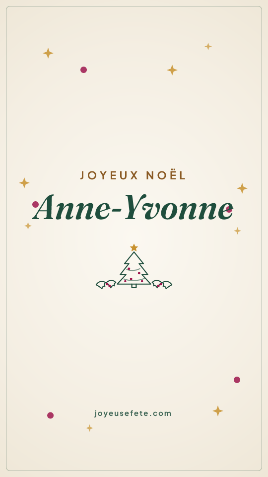 Image « Joyeux Noël Anne-Yvonne » au format story