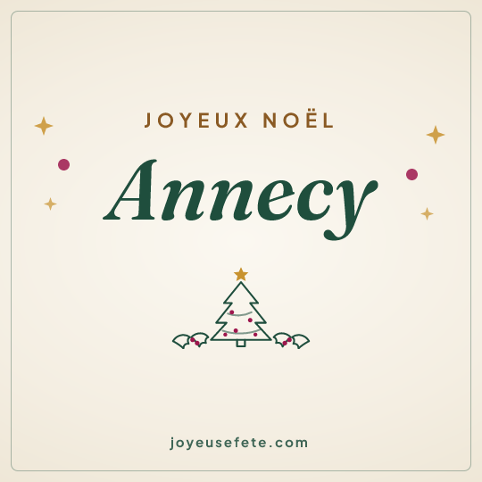 Image carrée « Joyeux Noël Annecy » pour WhatsApp