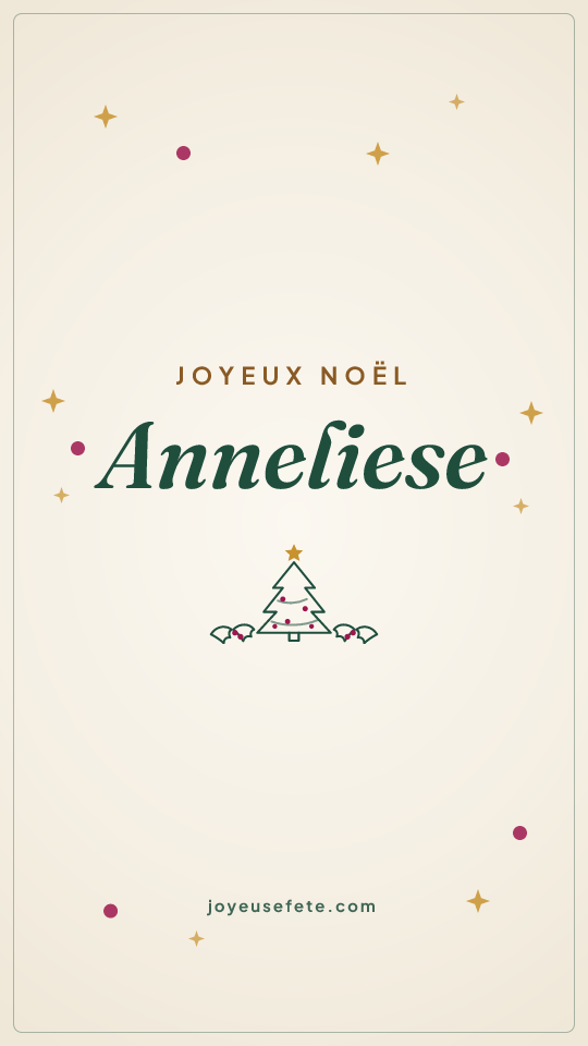 Image « Joyeux Noël Anneliese » au format story