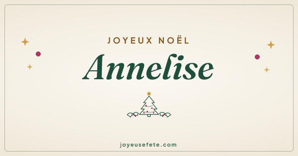 Image « Joyeux Noël Annelise » au format large