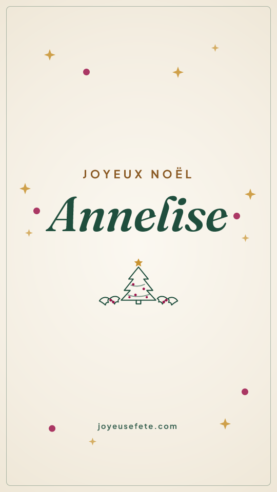 Image « Joyeux Noël Annelise » au format story