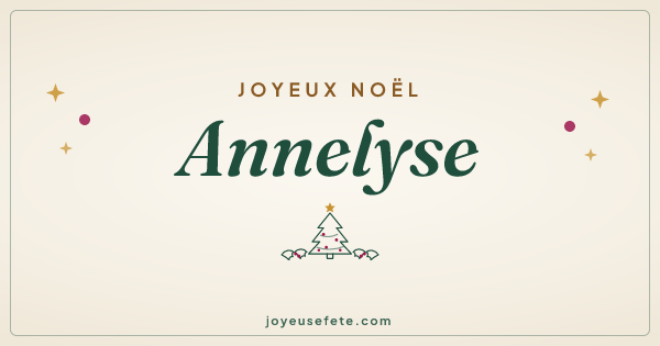 Image « Joyeux Noël Annelyse » au format large