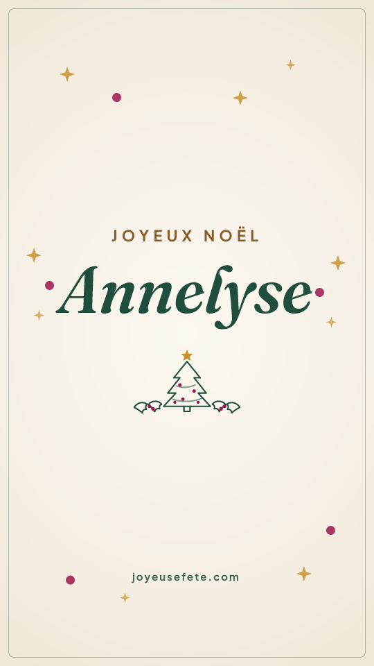 Image « Joyeux Noël Annelyse » au format story