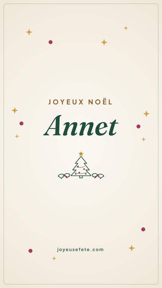 Image « Joyeux Noël Annet » au format story