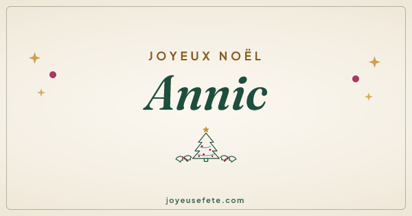 Image « Joyeux Noël Annic » au format large