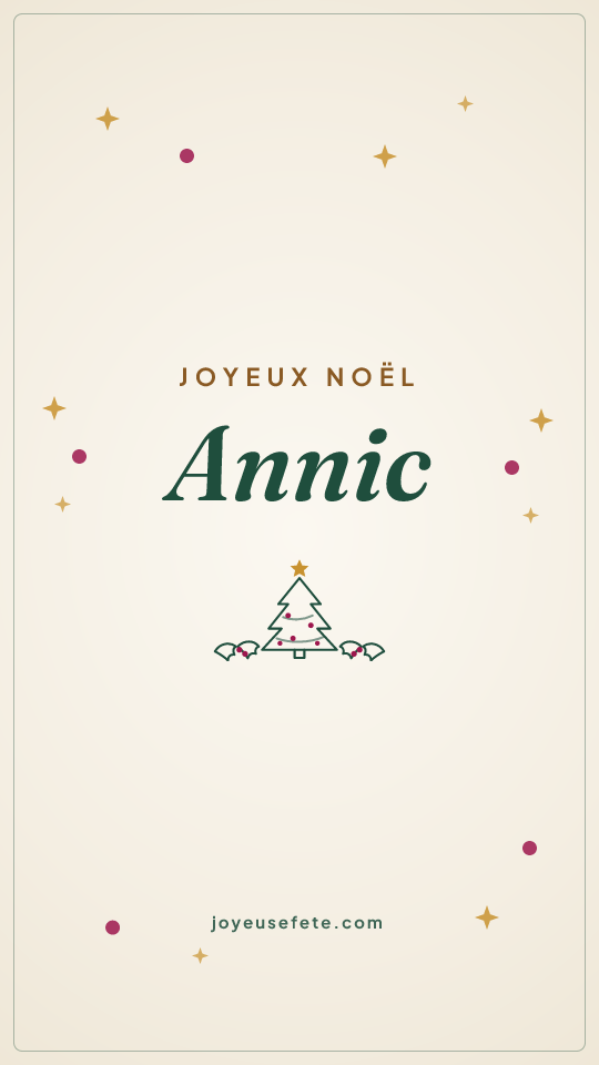 Image « Joyeux Noël Annic » au format story