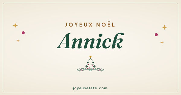 Image « Joyeux Noël Annick » au format large