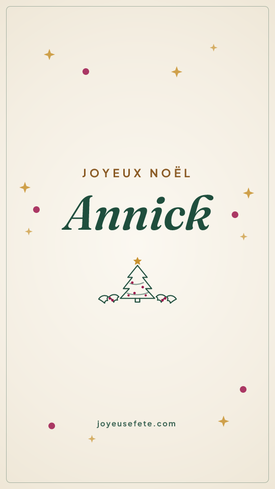Image « Joyeux Noël Annick » au format story