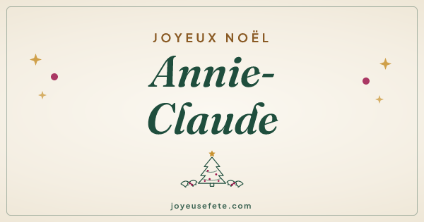 Image « Joyeux Noël Annie-Claude » au format large