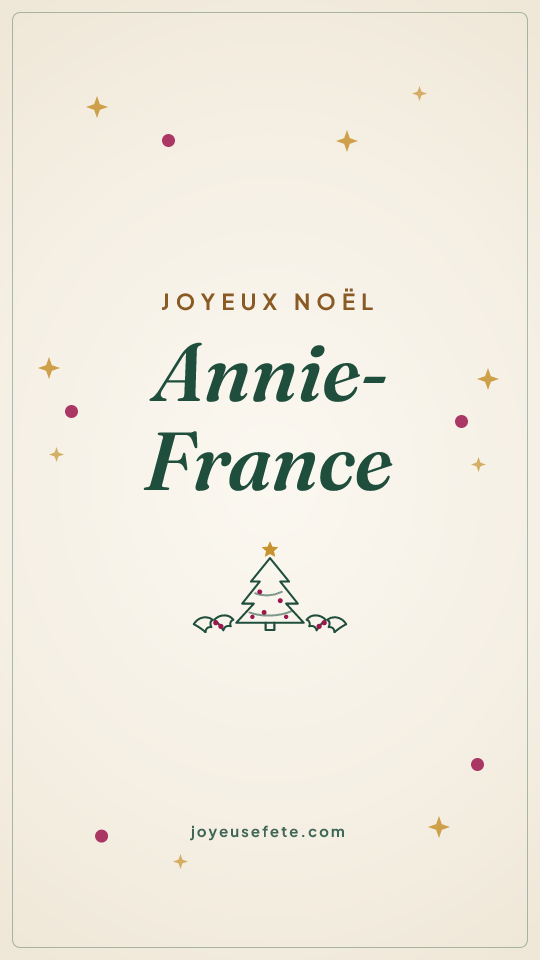 Image « Joyeux Noël Annie-France » au format story