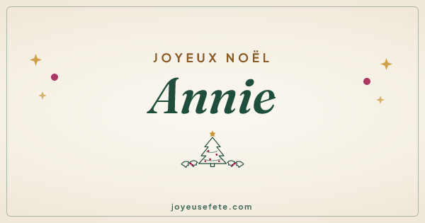 Image « Joyeux Noël Annie » au format large
