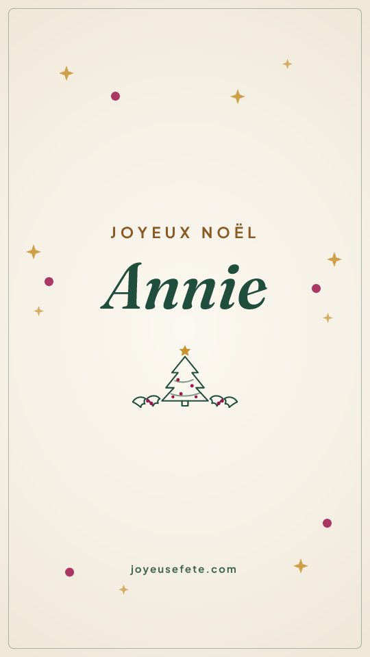 Image « Joyeux Noël Annie » au format story