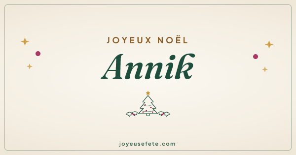Image « Joyeux Noël Annik » au format large