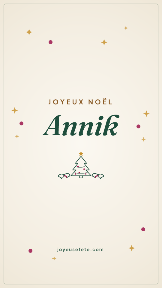 Image « Joyeux Noël Annik » au format story