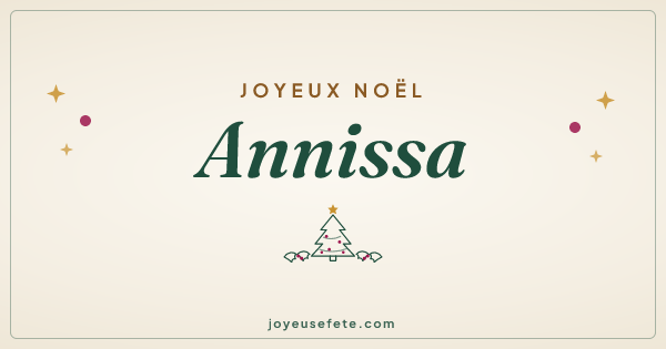 Image « Joyeux Noël Annissa » au format large