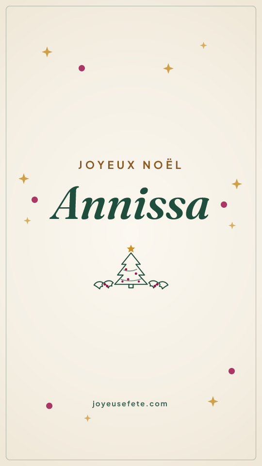 Image « Joyeux Noël Annissa » au format story
