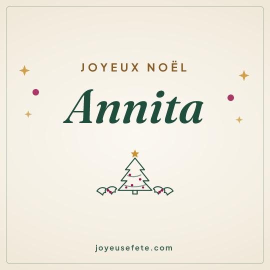 Image carrée « Joyeux Noël Annita » pour WhatsApp
