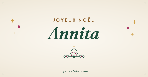 Image « Joyeux Noël Annita » au format large