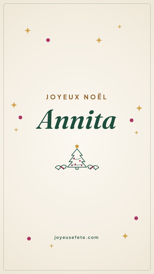 Image « Joyeux Noël Annita » au format story