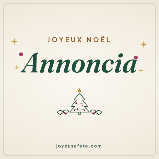 Image carrée « Joyeux Noël Annoncia » pour WhatsApp