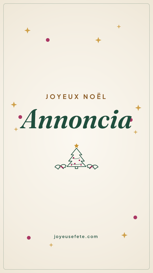 Image « Joyeux Noël Annoncia » au format story