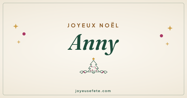Image « Joyeux Noël Anny » au format large