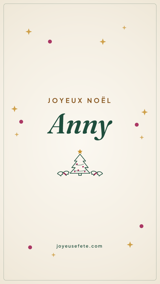 Image « Joyeux Noël Anny » au format story