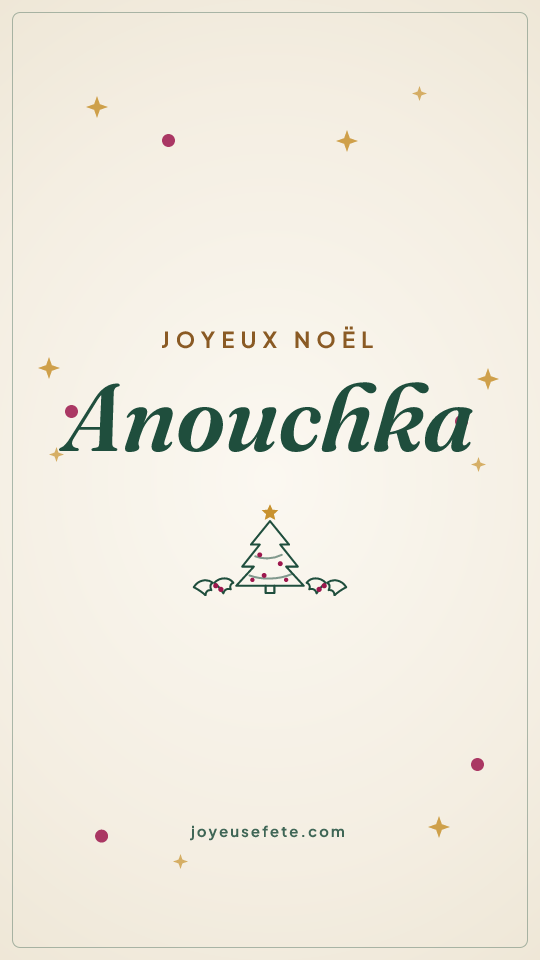 Image « Joyeux Noël Anouchka » au format story