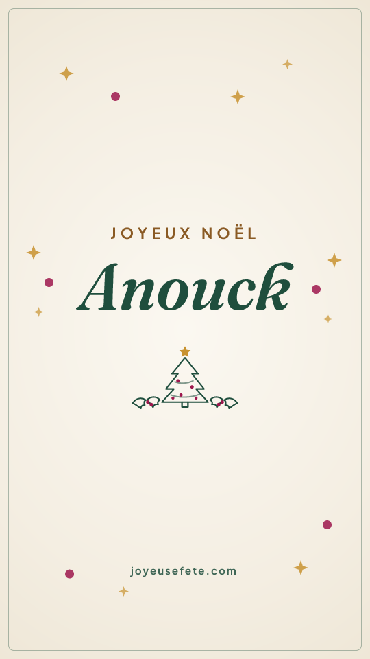 Image « Joyeux Noël Anouck » au format story