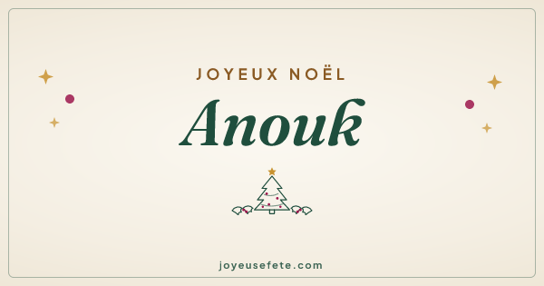 Image « Joyeux Noël Anouk » au format large