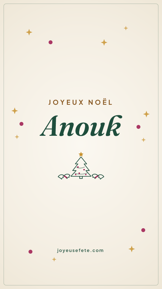 Image « Joyeux Noël Anouk » au format story