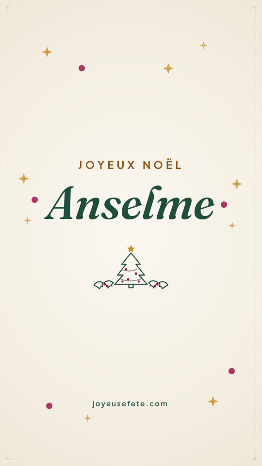 Image « Joyeux Noël Anselme » au format story