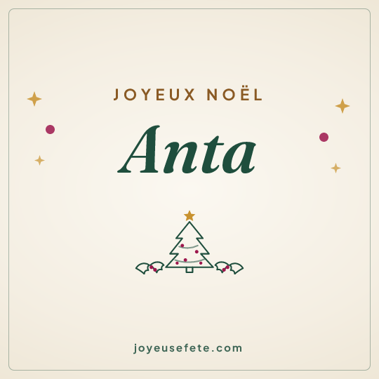 Image carrée « Joyeux Noël Anta » pour WhatsApp