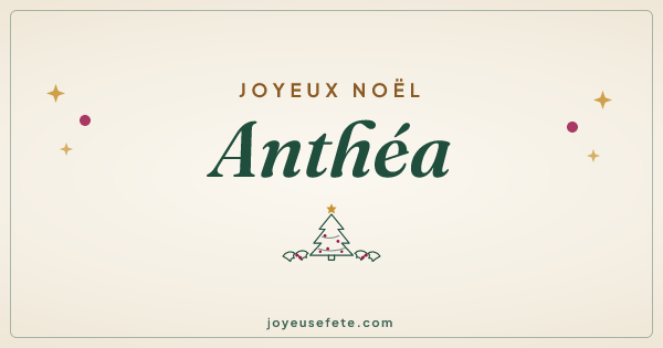 Image « Joyeux Noël Anthéa » au format large