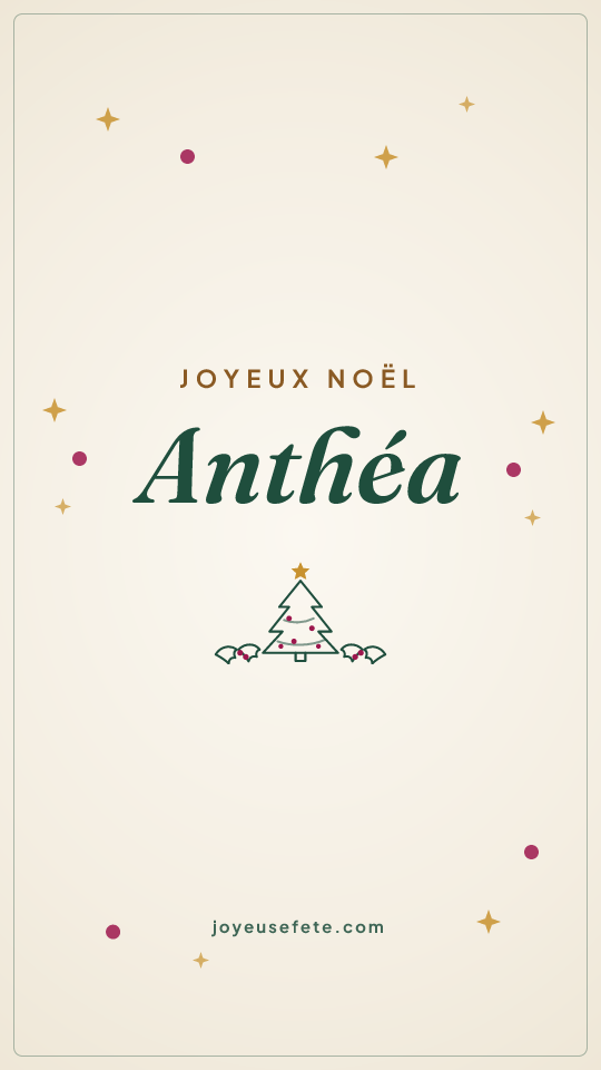 Image « Joyeux Noël Anthéa » au format story
