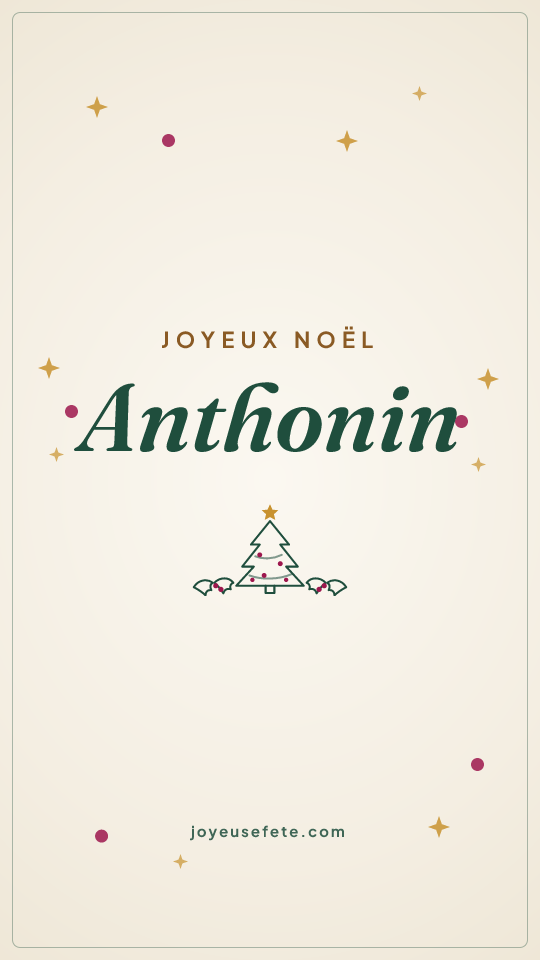 Image « Joyeux Noël Anthonin » au format story