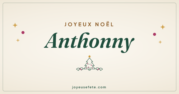 Image « Joyeux Noël Anthonny » au format large
