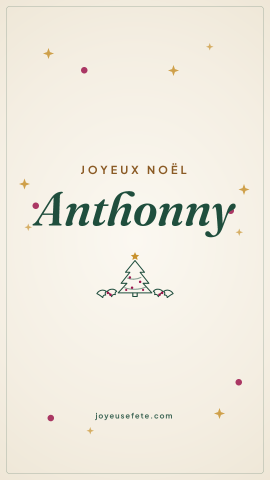 Image « Joyeux Noël Anthonny » au format story