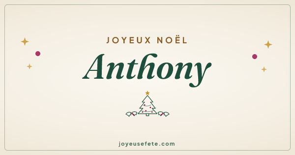 Image « Joyeux Noël Anthony » au format large