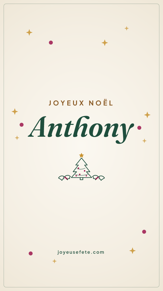 Image « Joyeux Noël Anthony » au format story
