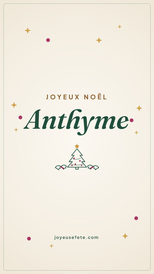 Image « Joyeux Noël Anthyme » au format story