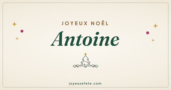 Image « Joyeux Noël Antoine » au format large