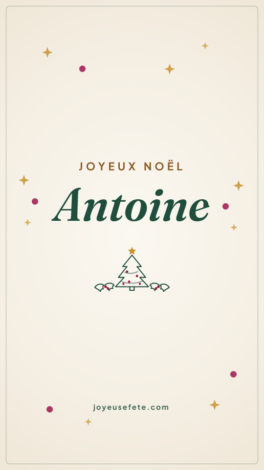 Image « Joyeux Noël Antoine » au format story