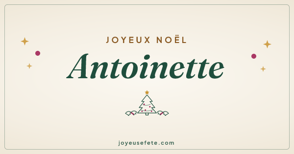 Image « Joyeux Noël Antoinette » au format large