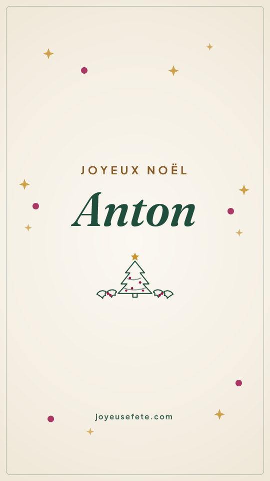Image « Joyeux Noël Anton » au format story