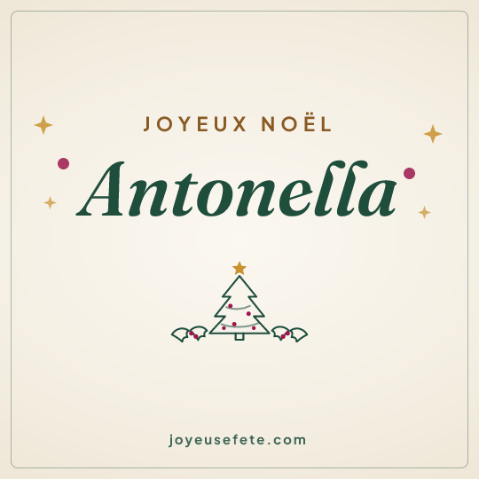 Image carrée « Joyeux Noël Antonella » pour WhatsApp